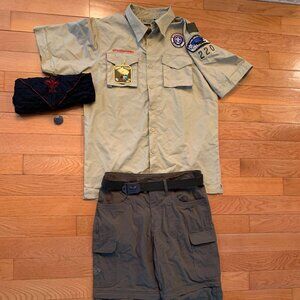 Boy Scouts of America BSA Men's M Full Uniform Shirt Convertible Pants 34 + More